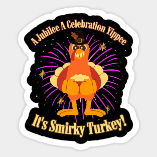 Smirky Turkey's Jubilant Fiesta Sticker